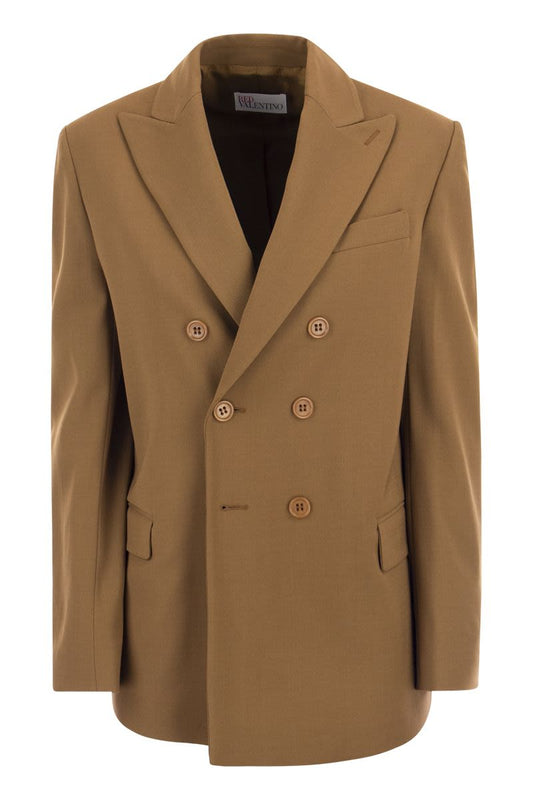 Viscose and wool double-breasted jacket - VOGUERINI