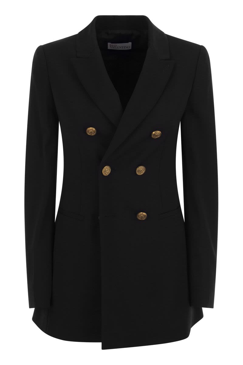 Viscose and wool double-breasted jacket - VOGUERINI