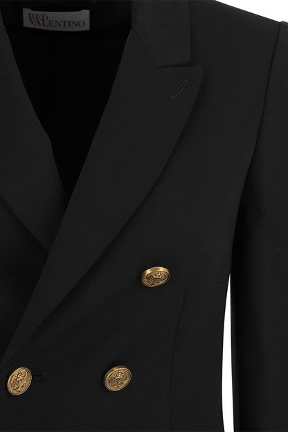 Viscose and wool double-breasted jacket - VOGUERINI