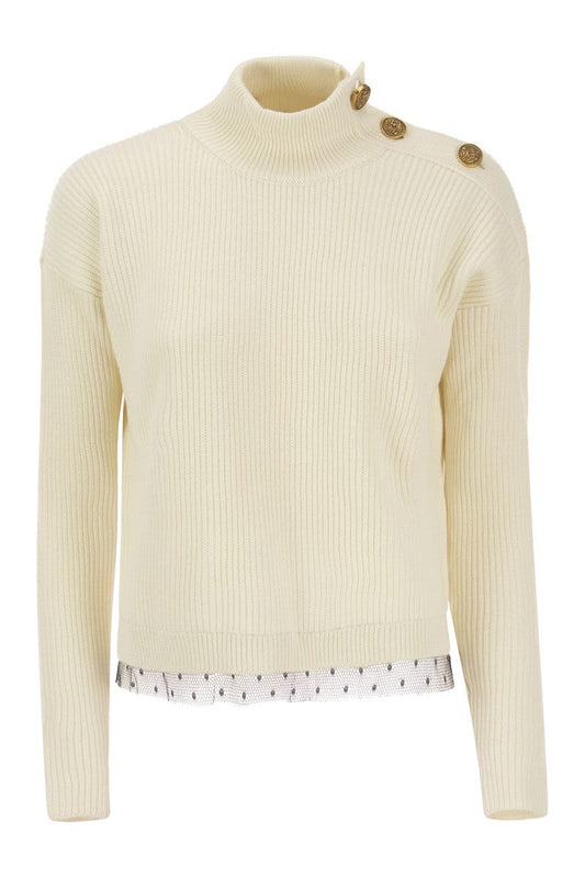 Wool-blend turtleneck sweater - VOGUERINI