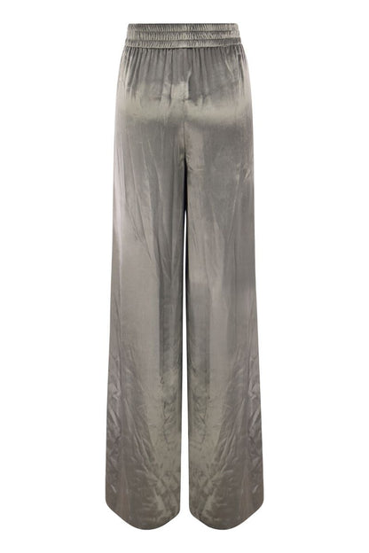 Liquid velvet trousers - VOGUERINI