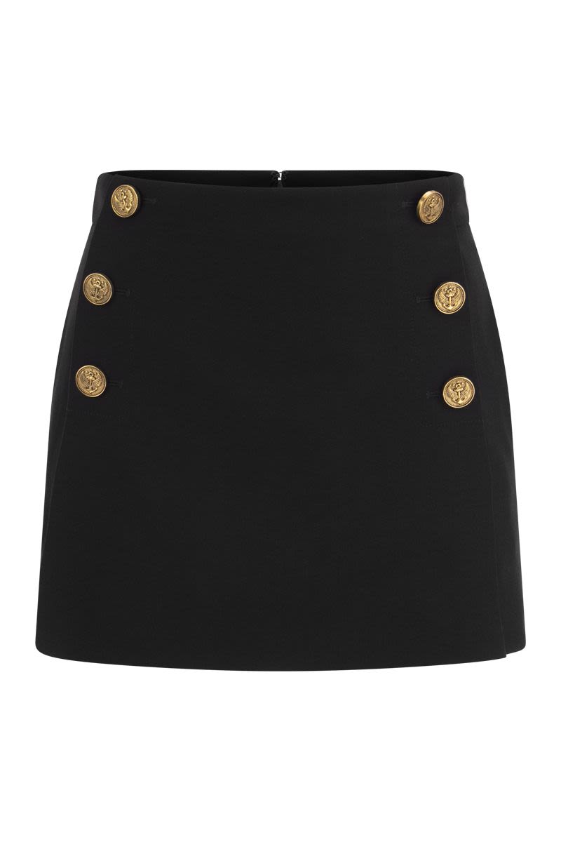 Viscose and wool shorts skirt - VOGUERINI