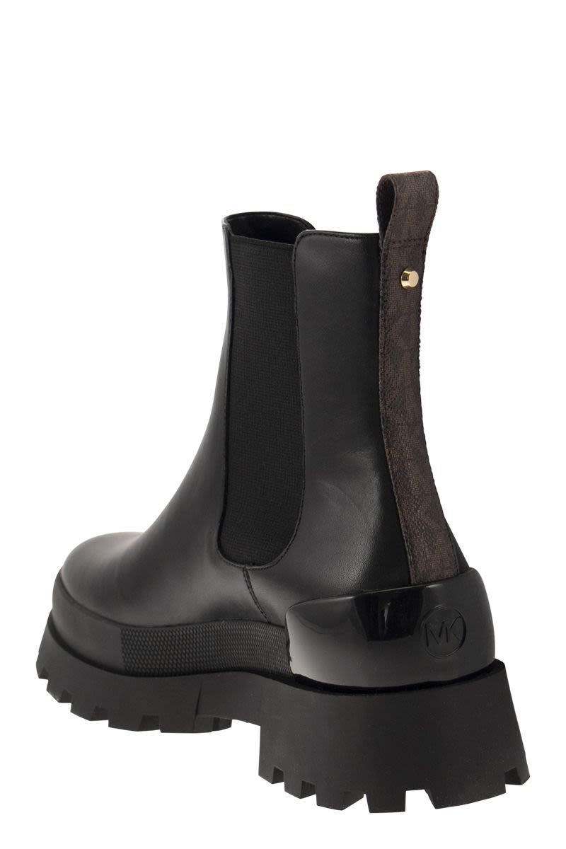 Rowan leather Chelsea boot with logo - VOGUERINI