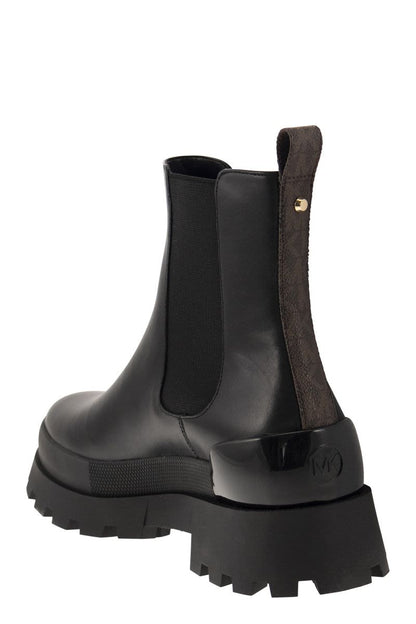 Rowan leather Chelsea boot with logo - VOGUERINI