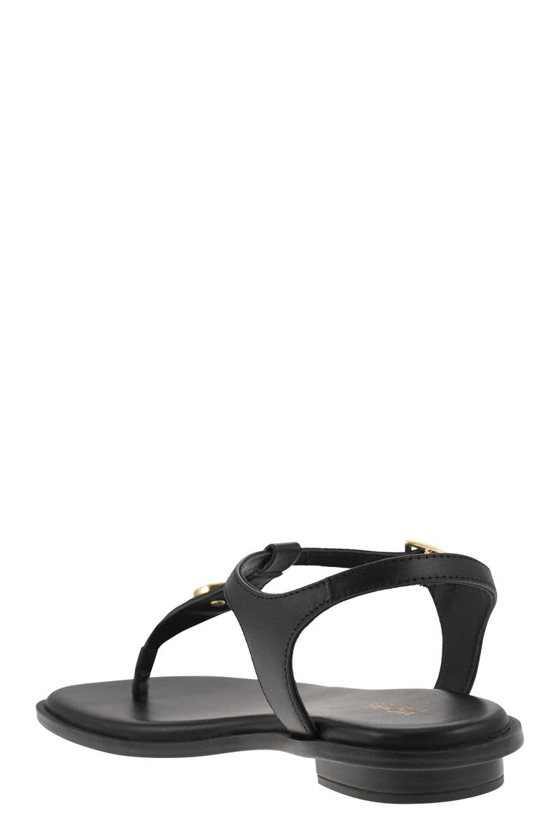 Leather sandal with logo - VOGUERINI