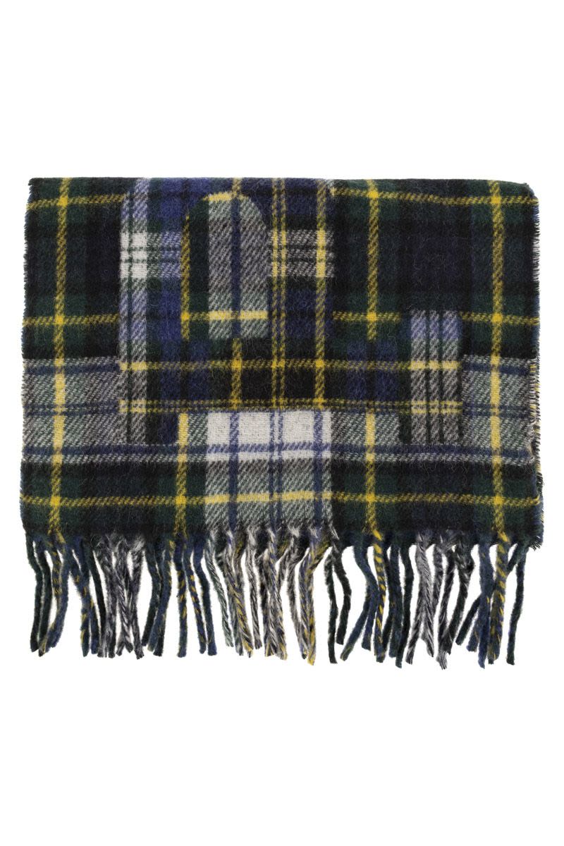 Wool blend check scarf - VOGUERINI