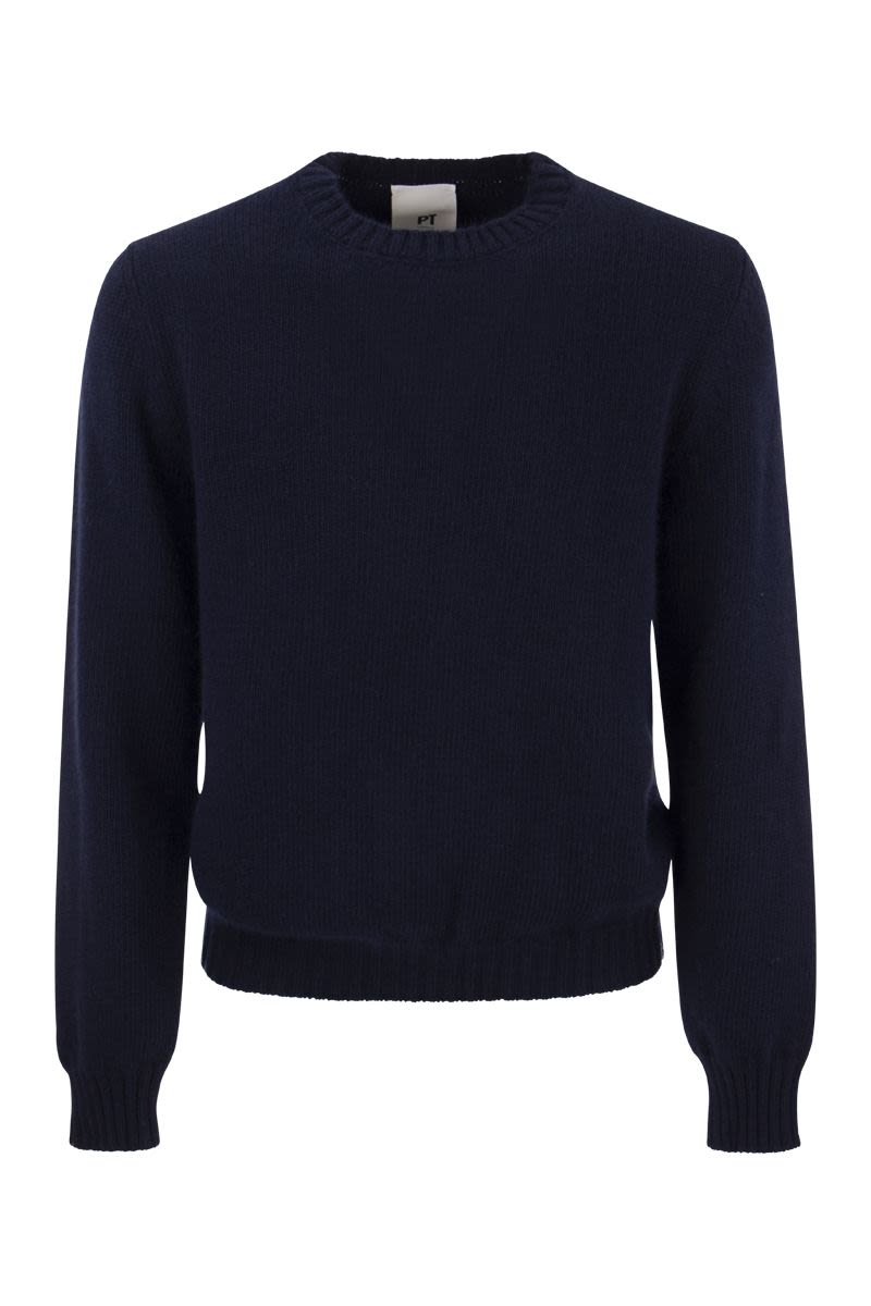 Crew-neck pullover in wool and Angora blend - VOGUERINI