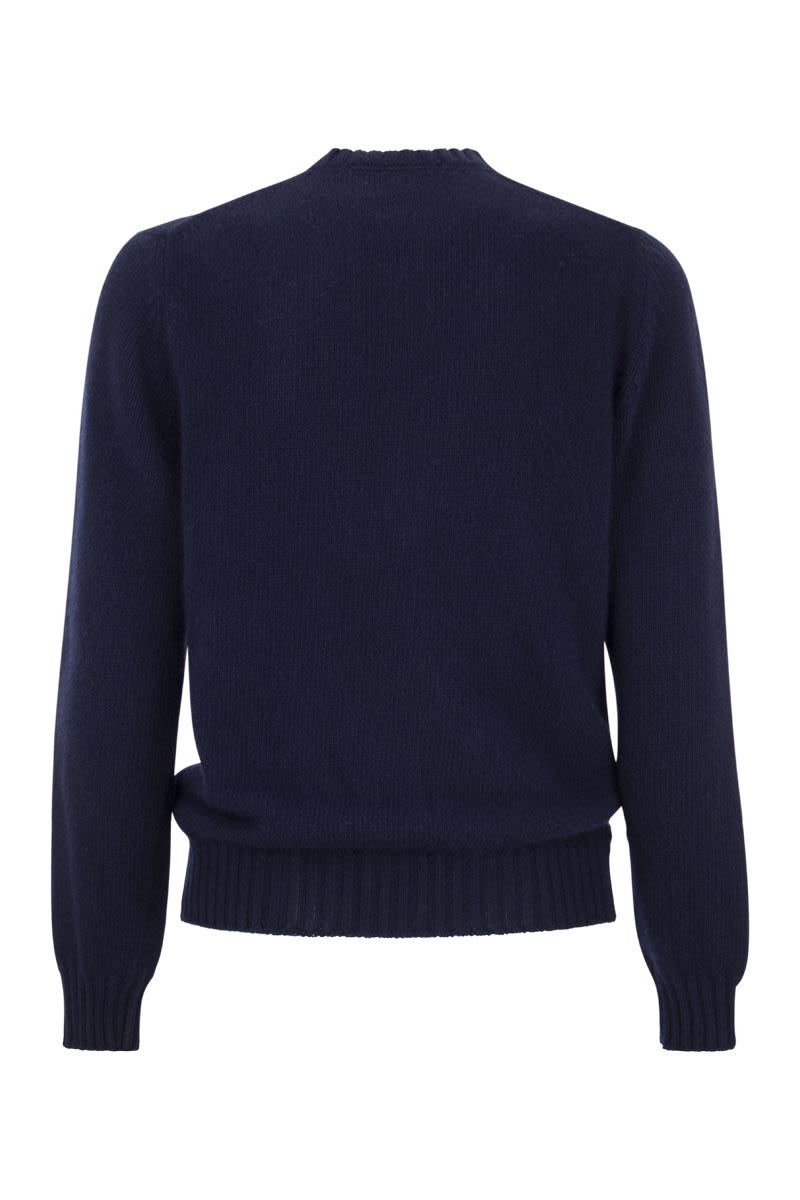Crew-neck pullover in wool and Angora blend - VOGUERINI