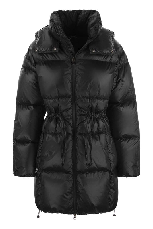 KINDLY - Medium down jacket with hood - VOGUERINI