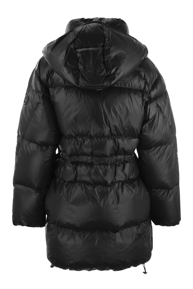KINDLY - Medium down jacket with hood - VOGUERINI