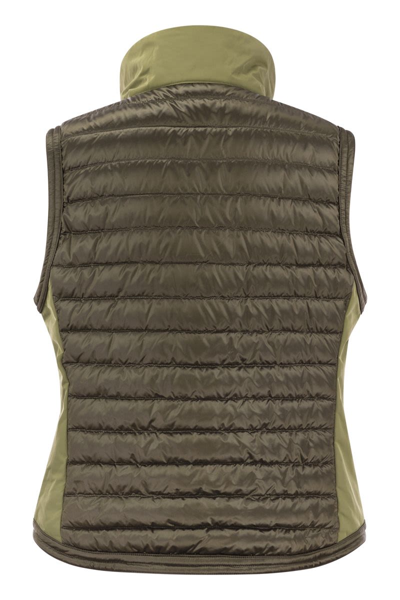 Recycled fabric colourblock waistcoat - VOGUERINI