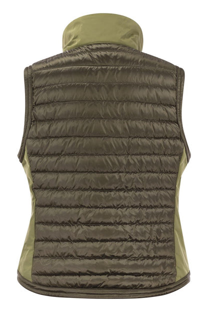 Recycled fabric colourblock waistcoat - VOGUERINI