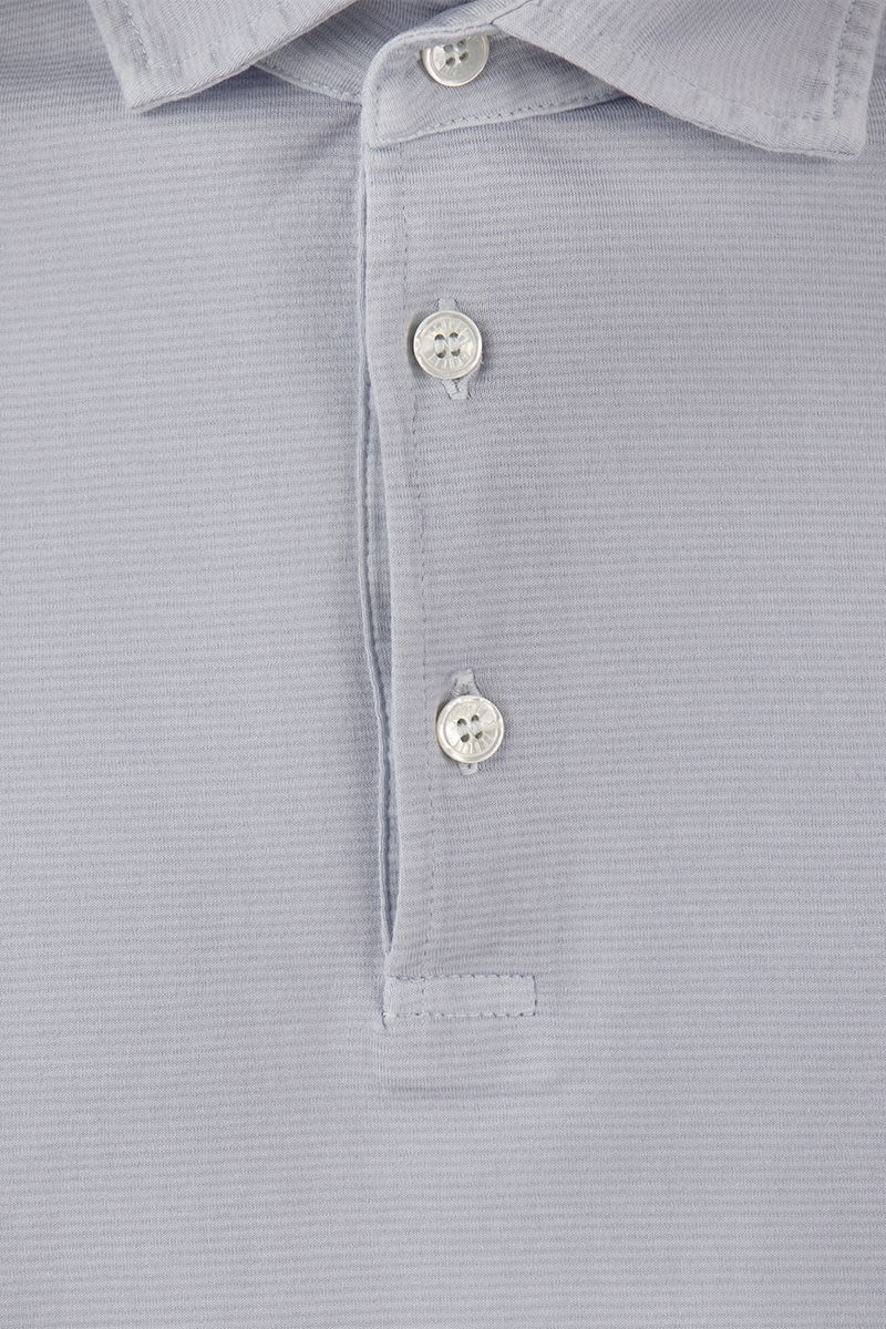 Long-sleeved cotton polo shirt - VOGUERINI