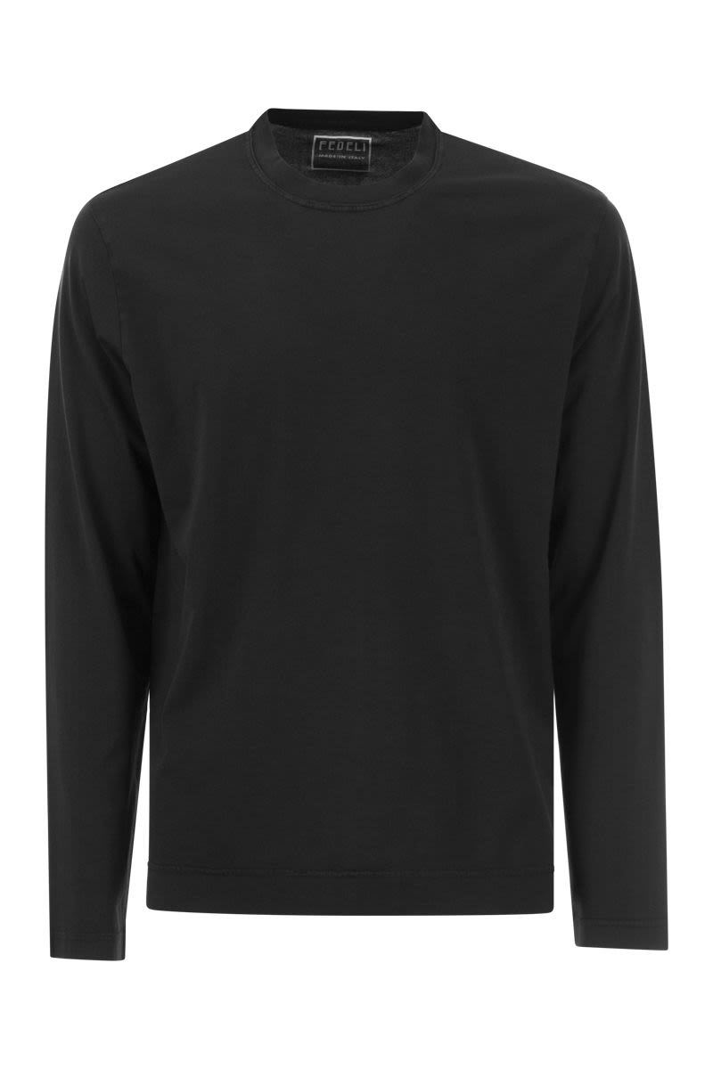 Long-sleeved crew-neck T-shirt - VOGUERINI