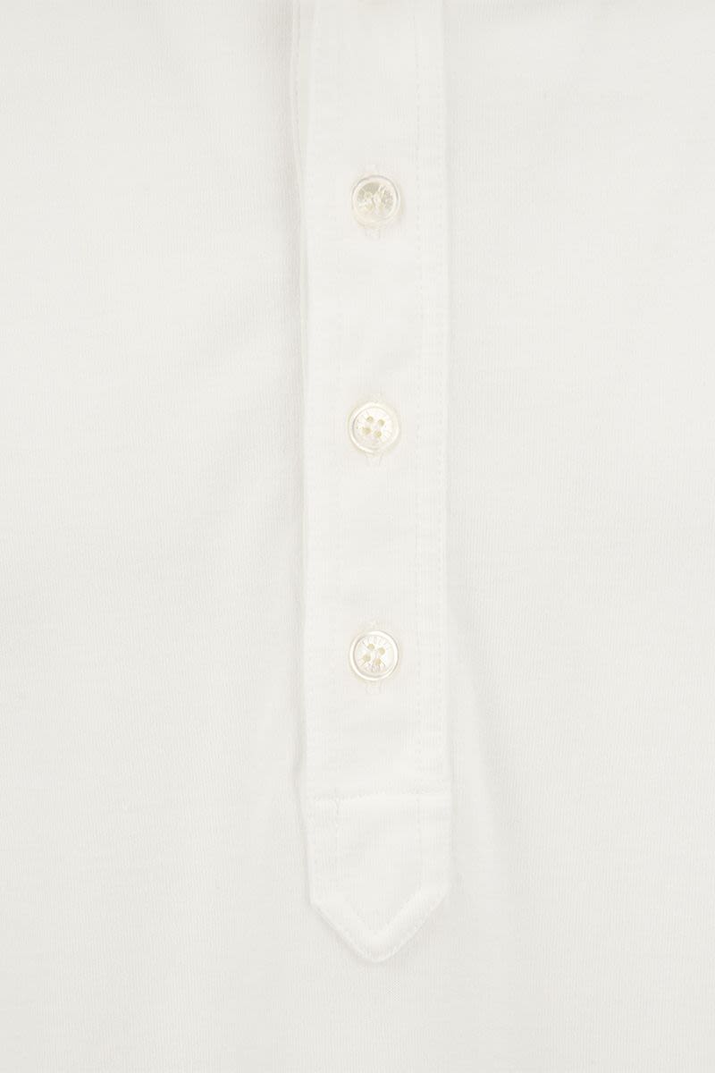 FIVE - Long-sleeved cotton polo shirt - VOGUERINI