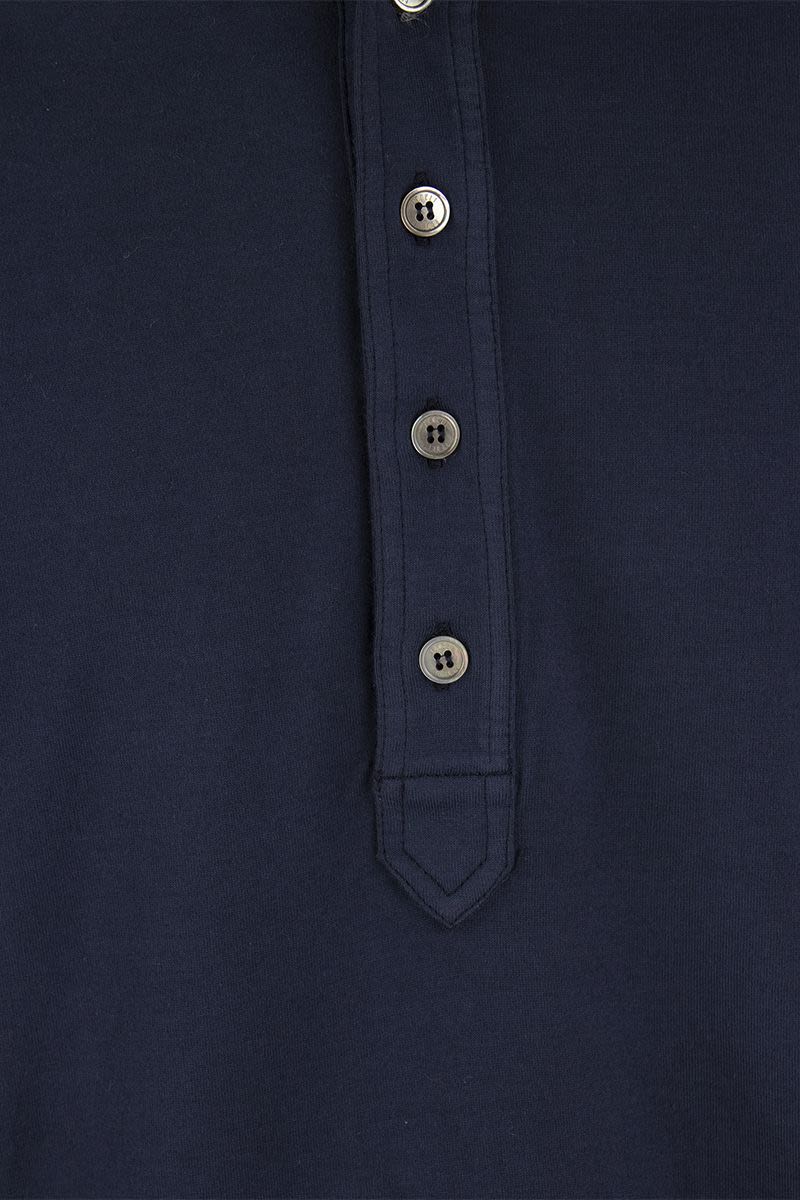 FIVE - Long-sleeved cotton polo shirt - VOGUERINI