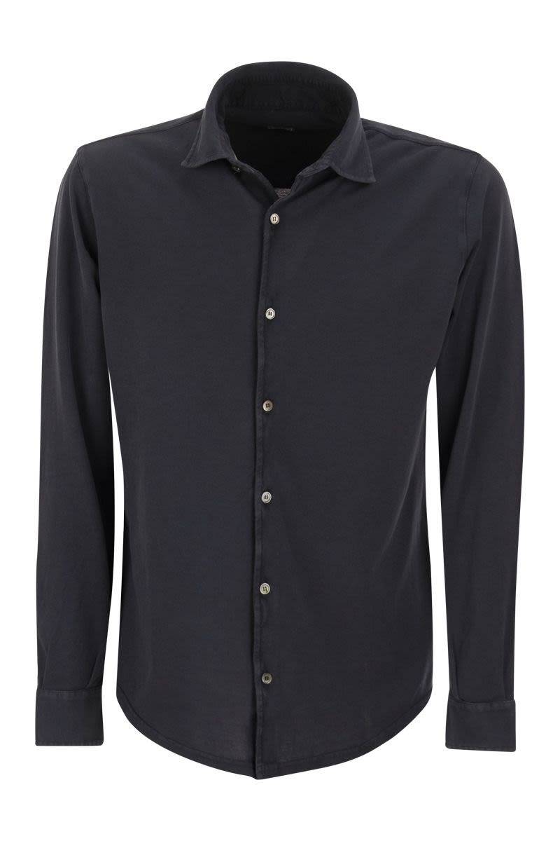 ROBERT - Cotton piqué shirt - VOGUERINI