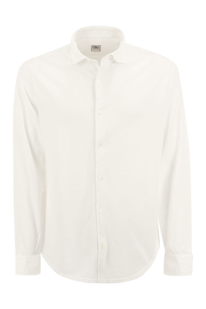 ROBERT - Cotton piqué shirt - VOGUERINI