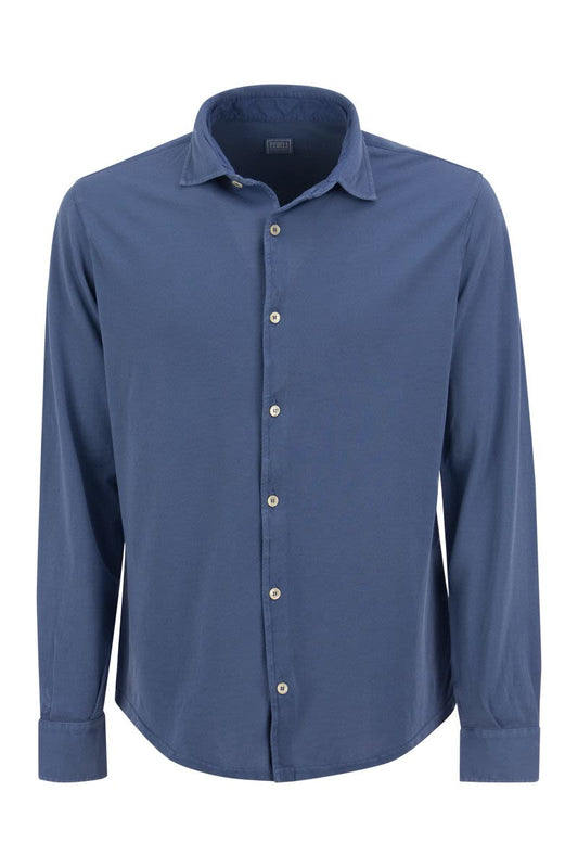 ROBERT - Cotton piqué shirt - VOGUERINI