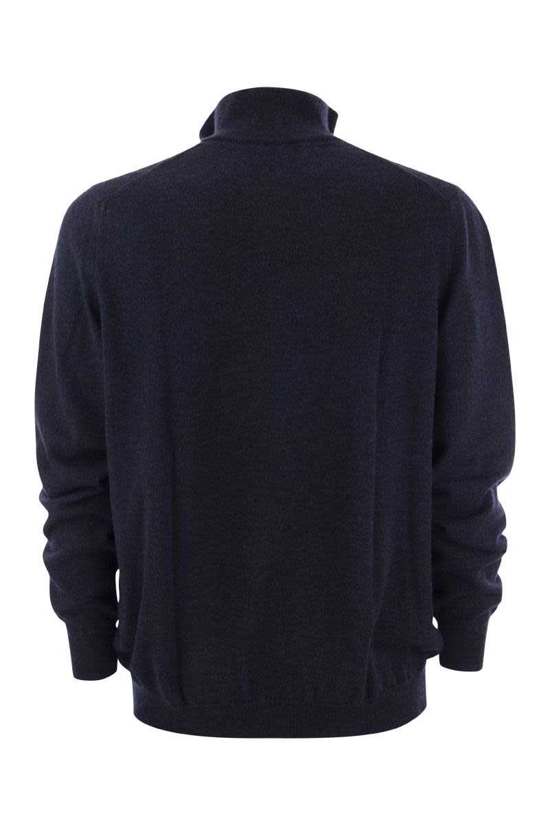 FAVONIO - Zip turtleneck sweater in cashmere - VOGUERINI