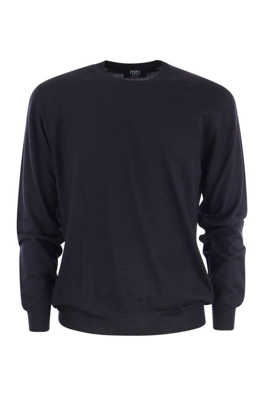 Crew-neck jumper in wool - VOGUERINI