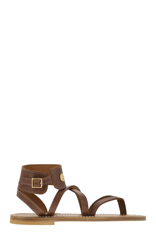 Longchamp x K.Jacques leather sandals - VOGUERINI