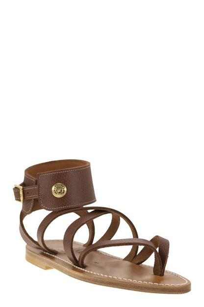 Longchamp x K.Jacques leather sandals - VOGUERINI