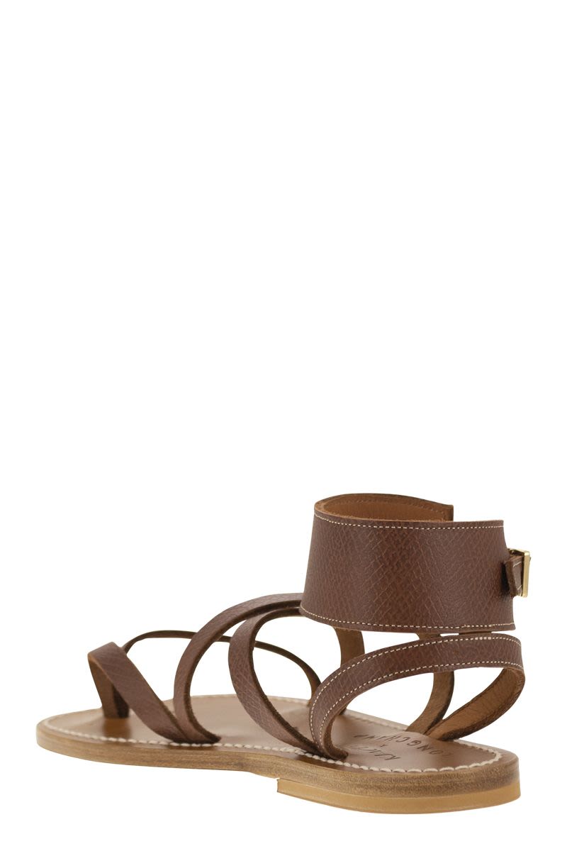 Longchamp x K.Jacques leather sandals - VOGUERINI