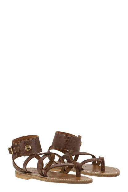 Longchamp x K.Jacques leather sandals - VOGUERINI