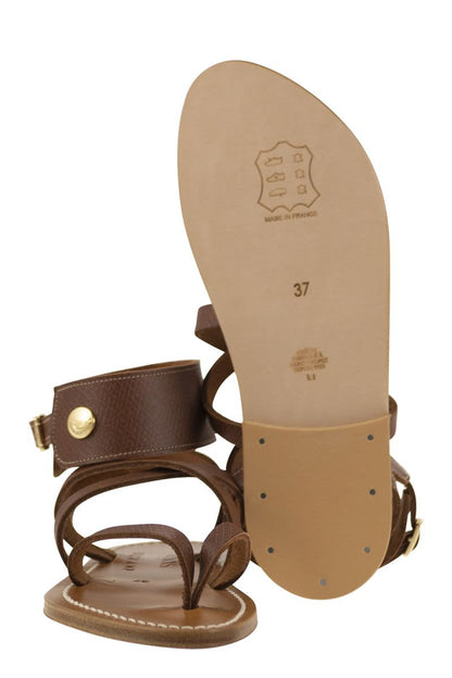 Longchamp x K.Jacques leather sandals - VOGUERINI