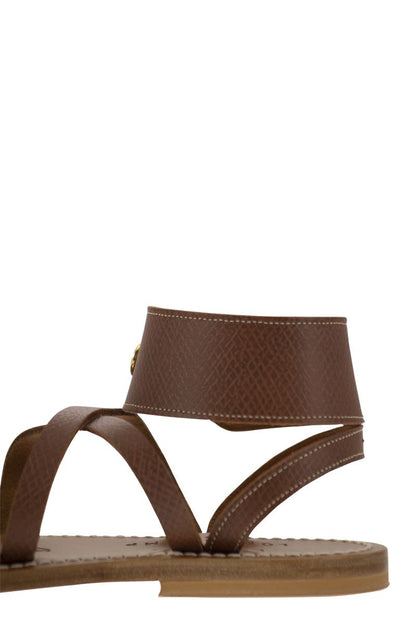 Longchamp x K.Jacques leather sandals - VOGUERINI