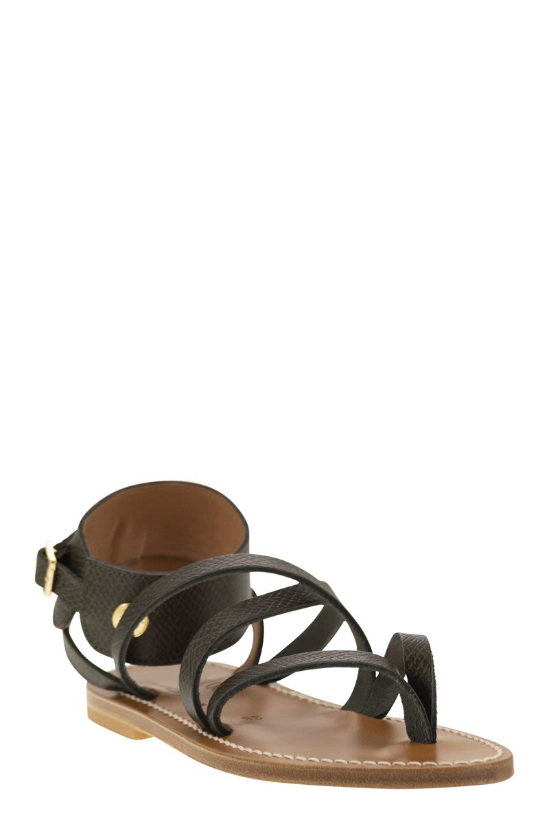 Longchamp x K.Jacques leather sandals - VOGUERINI