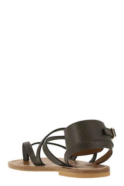 Longchamp x K.Jacques leather sandals - VOGUERINI