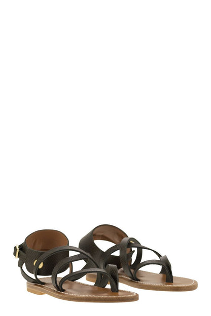 Longchamp x K.Jacques leather sandals - VOGUERINI