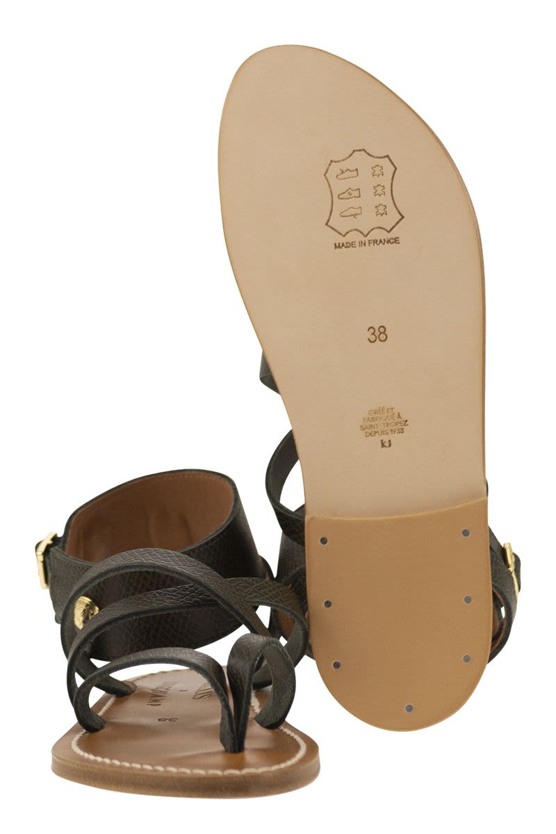 Longchamp x K.Jacques leather sandals - VOGUERINI