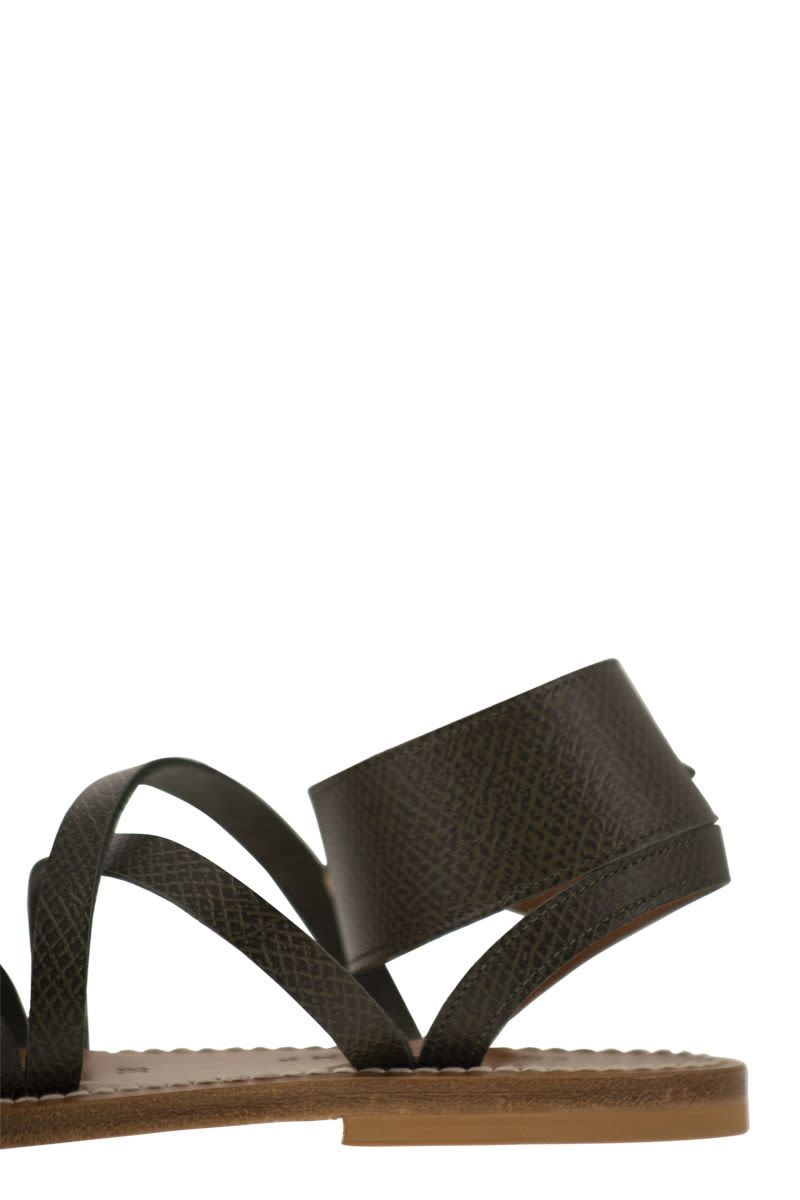 Longchamp x K.Jacques leather sandals - VOGUERINI