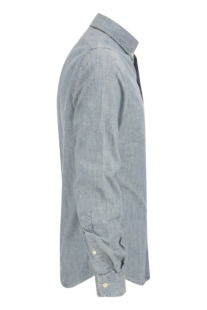 Slim-Fit Chambray Shirt - VOGUERINI