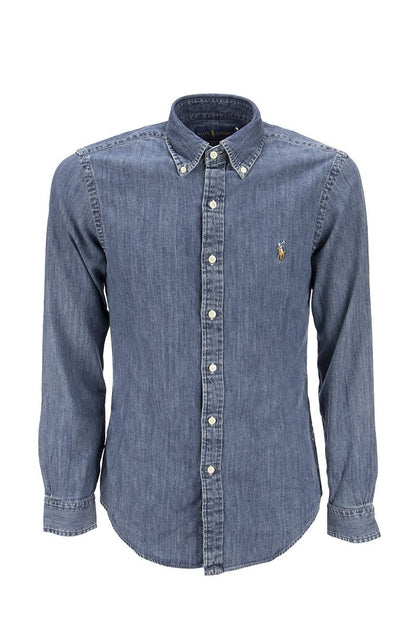 Slim Fit Denim Sport Shirt - VOGUERINI