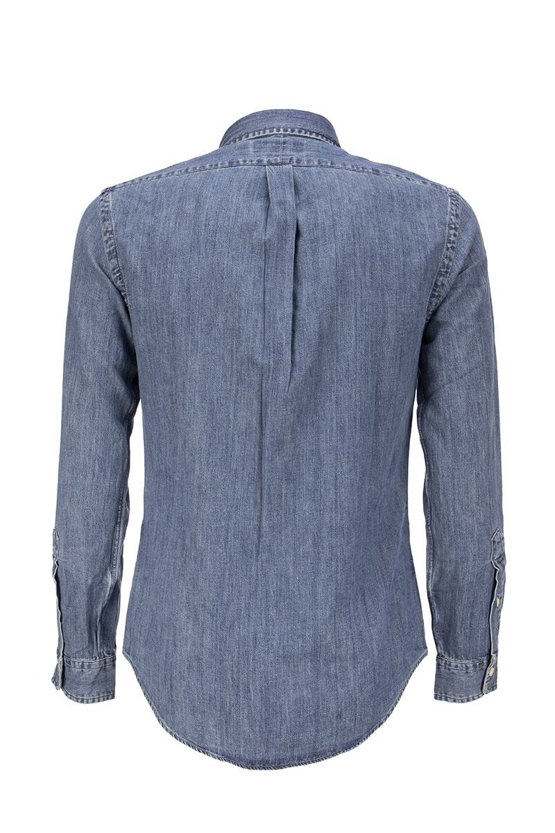 Slim Fit Denim Sport Shirt - VOGUERINI