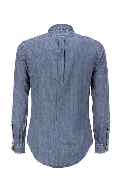 Slim Fit Denim Sport Shirt - VOGUERINI