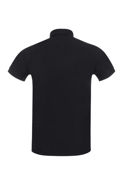 Slim-Fit Pique Polo Shirt - VOGUERINI