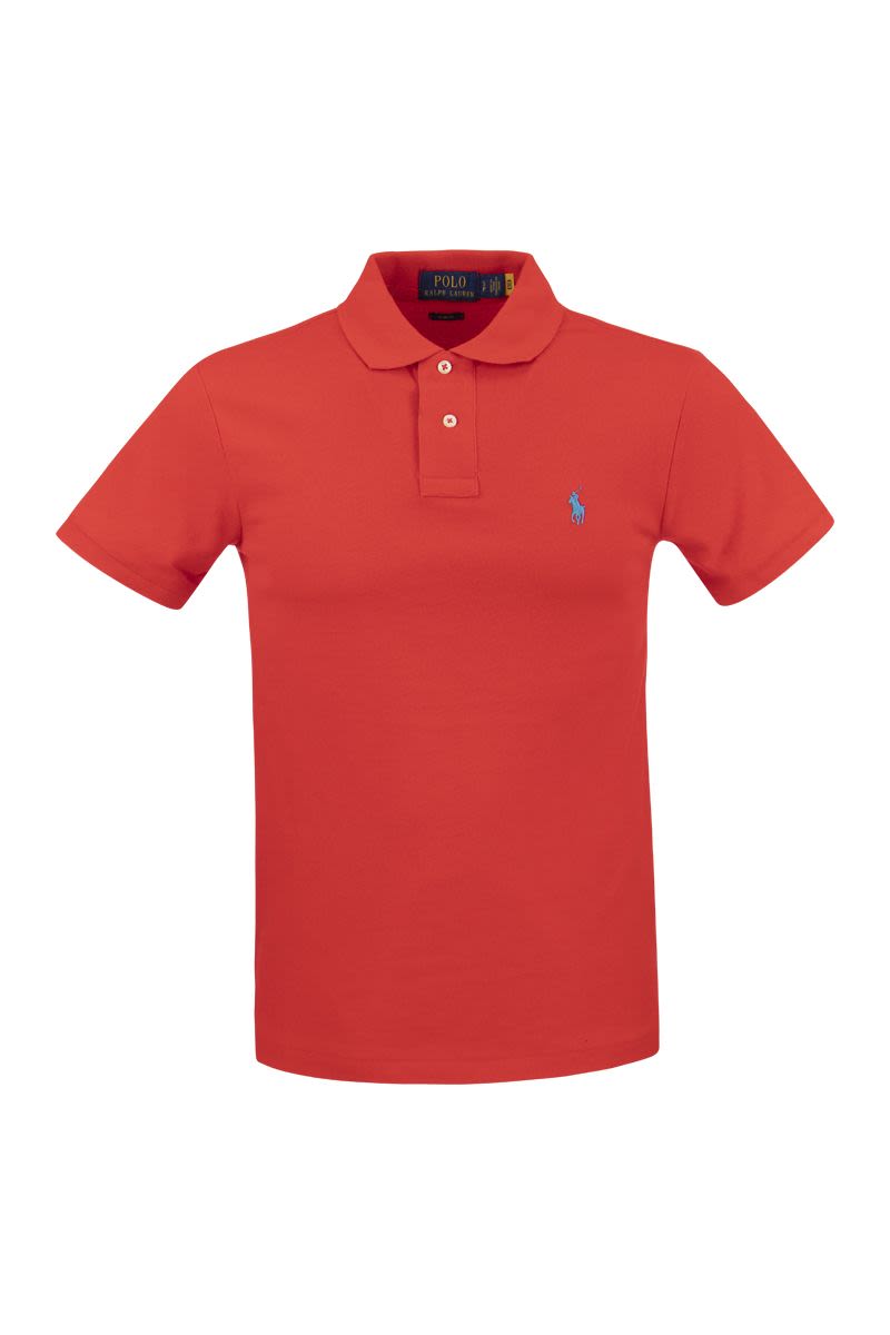 Slim-Fit Pique Polo Shirt - VOGUERINI