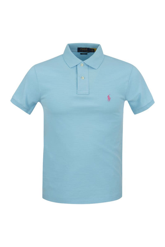 Slim-Fit Pique Polo Shirt - VOGUERINI