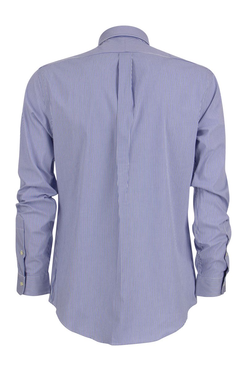 Striped stretch poplin shirt - VOGUERINI