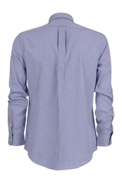 Striped stretch poplin shirt - VOGUERINI