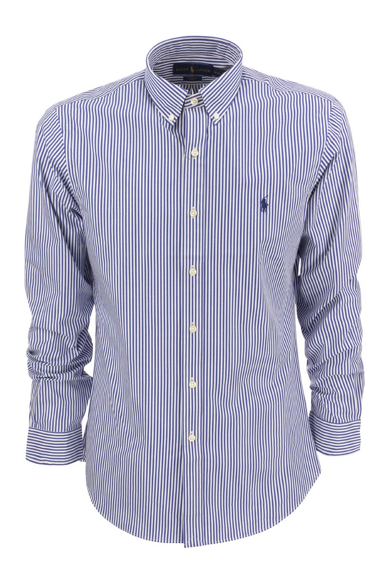 Striped stretch poplin shirt - VOGUERINI