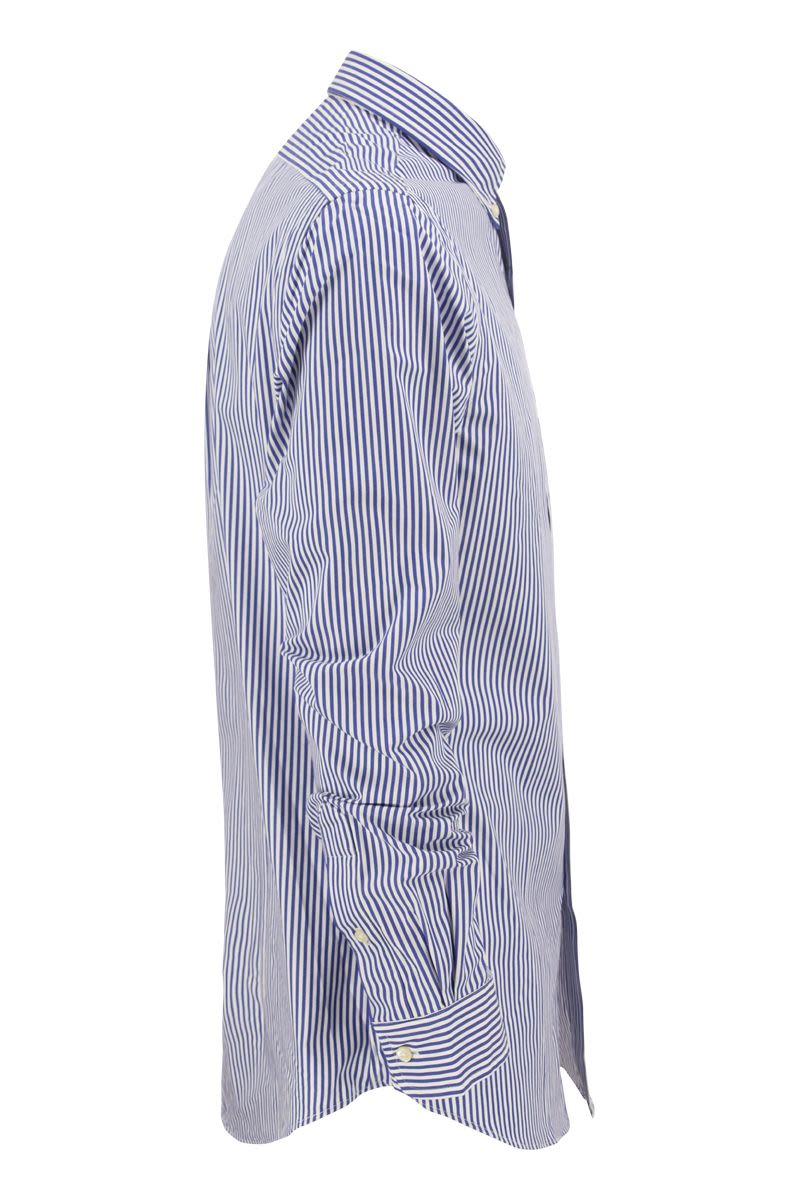 Striped stretch poplin shirt - VOGUERINI