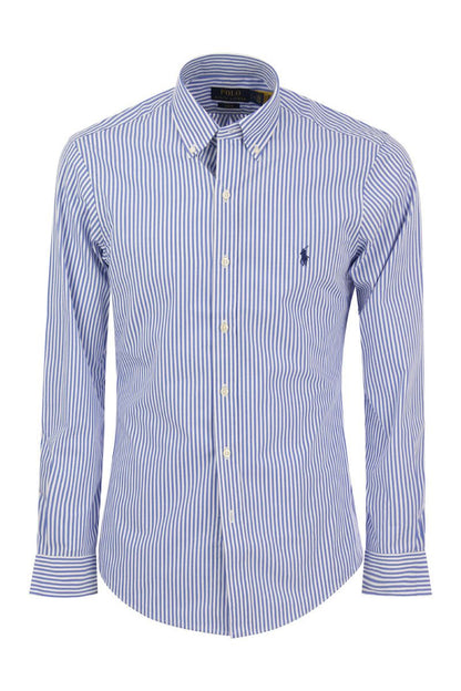 SLim-Fit striped stretch poplin shirt - VOGUERINI