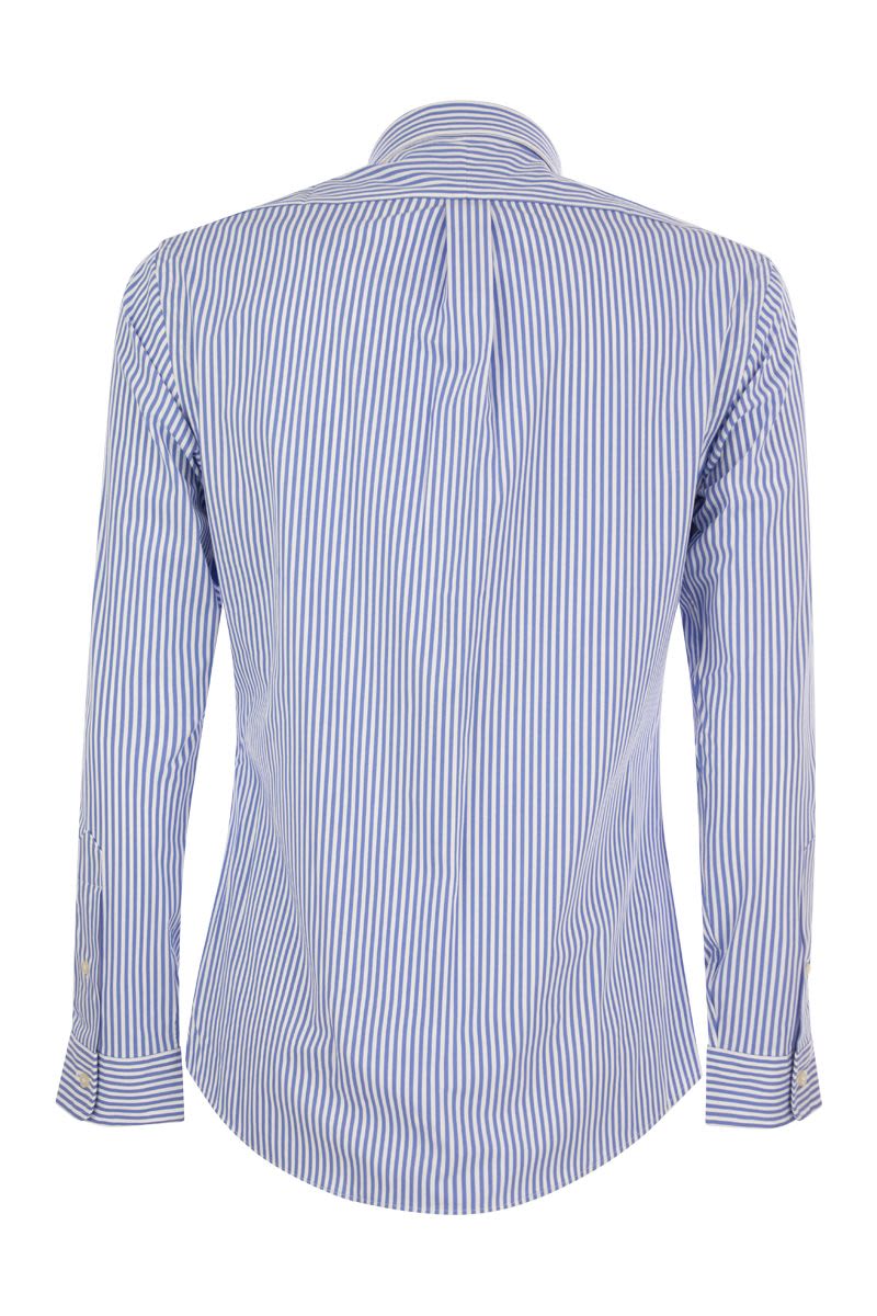 SLim-Fit striped stretch poplin shirt - VOGUERINI