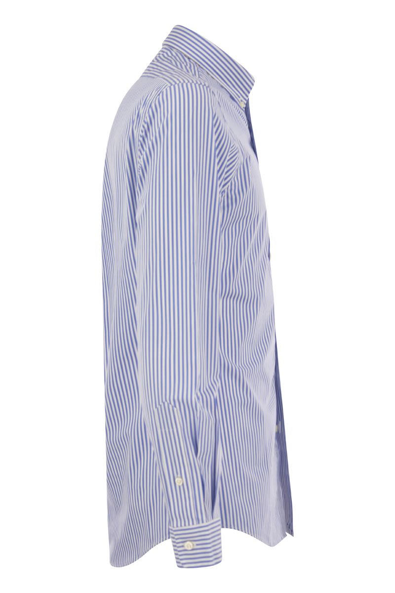 SLim-Fit striped stretch poplin shirt - VOGUERINI